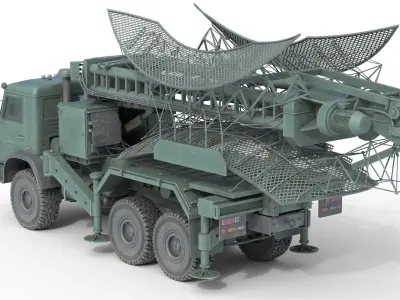 Kasta 2E2 Antenna Truck Low-poly 3D model