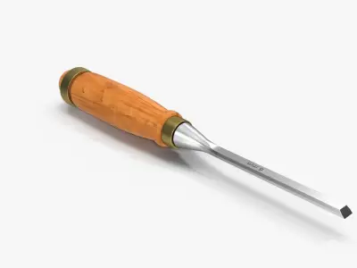 Straight chisel 6 mm 3D model