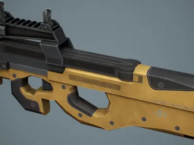 P90 Submachine Gun - Low Poly Game Ready Low-poly 3D model