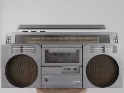 Old Radio - Hitachi TRK 7800E  3D model