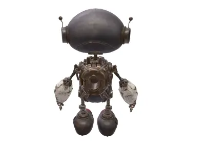 Steampunk Companion Robot Character 3D model
