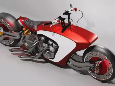 Futuristic Concept Motorcycle 3D model purchase