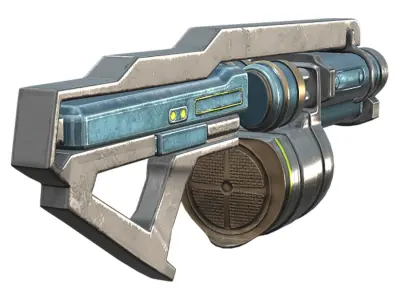 Futuristic Combat Gun Low-poly 3D model