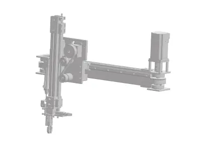 Robot Gripper 2 axis X Z Gripper 90 degree rotate Free 3D model