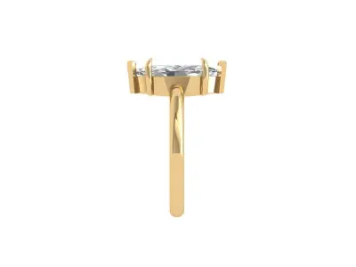 Marquise Ring 3D print model 3
