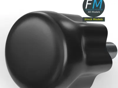 Knob with thread 3 3D model