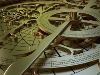 Astrolabe Hyperrealistic 3D model