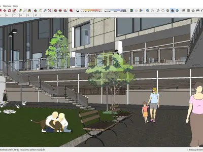 Sketchup Office building J2 3D model