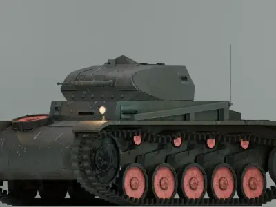 Panzer II Low-poly 3D model