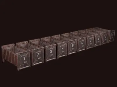 Sci-Fi Mining Container Free low-poly 3D model