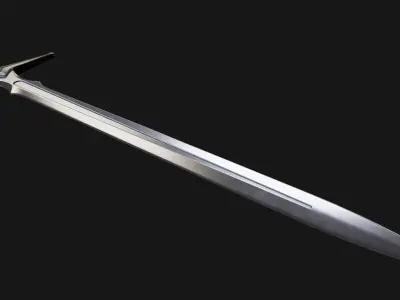 The sword will Low-poly 3D model