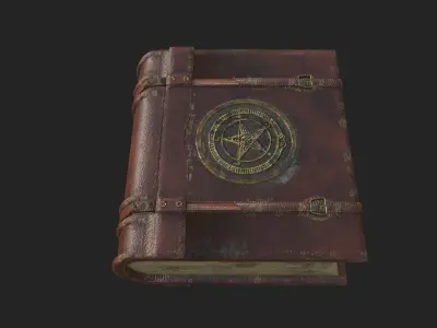 Old Magic Book Low-poly 3D model