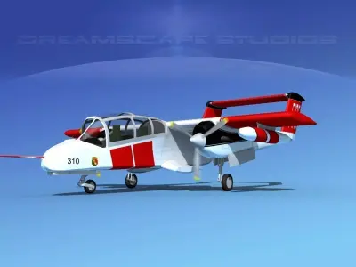 Rockwell OV-10 Bronco California Fire Department 3D model
