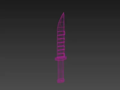 Knife model Low-poly 3D model