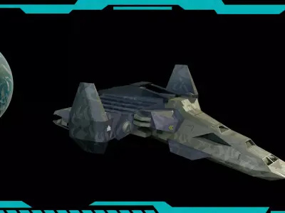 Explorer Spaceship Low-poly 3D model