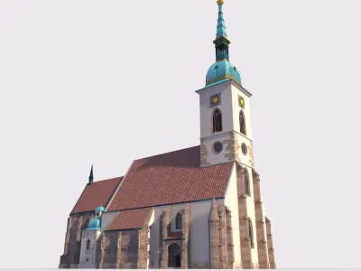 Gothic cathedral of Saint Martin - Bratislava Slovakia  3D model
