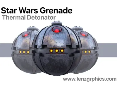 Grenade - Star Wars Thermal Detonator Low-poly 3D model