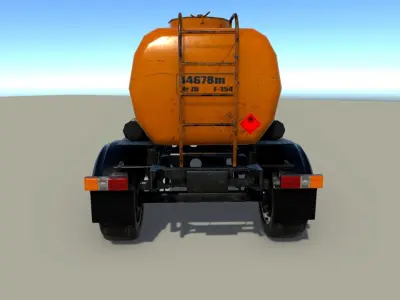 Water Tanki Trolley Low-poly 3D model
