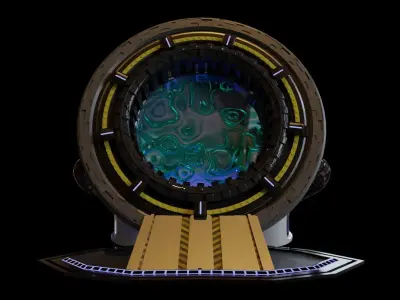 Sci Fi time travel portal Free 3D model