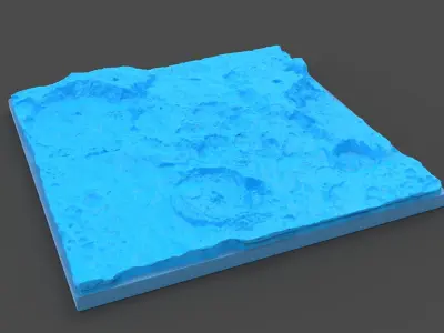 moon terrain hi poly  3D model