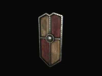 Viking Shield 01 Low-poly 3D model