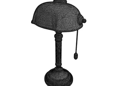 Classic Banker Desk Lamp 3D Model Low-poly 3D model