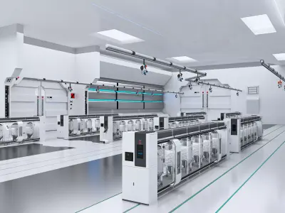 Current automated manufacturing factory 3D model