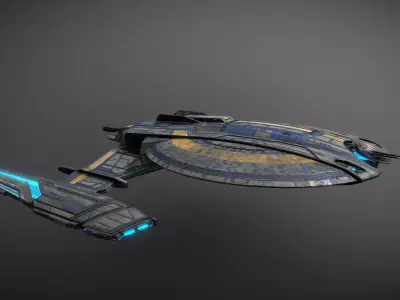 17spaceship star trek spaceship 3D model