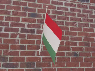 Flag of Hungary 3D model