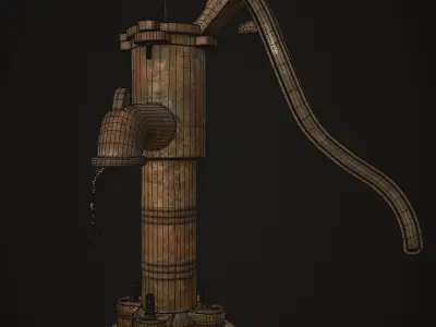 Old Water Nal Low-poly 3D model