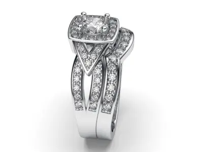 solitaire with ring sizes  8 part S93 3D print model