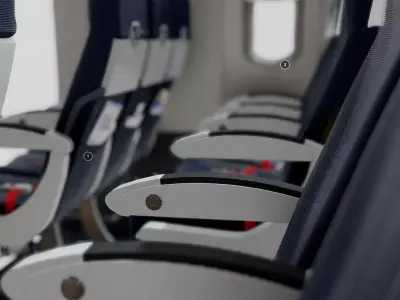 Airbus A320 Airplane Cabin 3D model