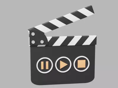 Cartoon Clapper Board 3D model