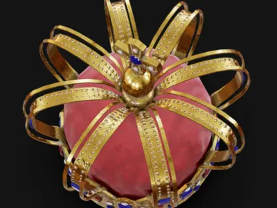 Crown 02 Low-poly 3D model