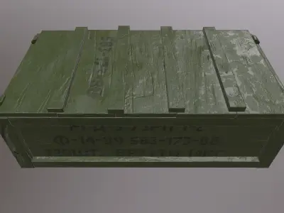 Ammunition Box Low-poly 3D model purchase