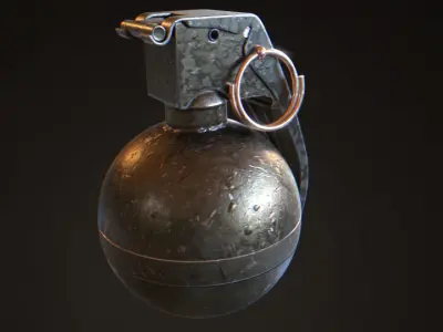 Hand  Grenade  M67 Low-poly 3D model