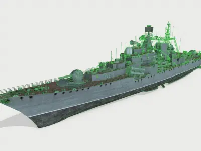 Sovremenny 956 Low-poly 3D model