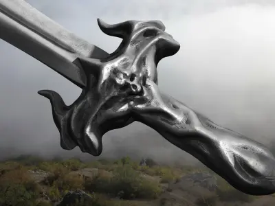 Sword human body 3D model