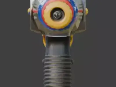 Retro Galactic Atompunk Ray Blaster 3D Model Low-poly 3D model