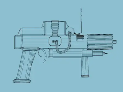 Low Poly Gun That Can Be Use Anywhere Free 3D model
