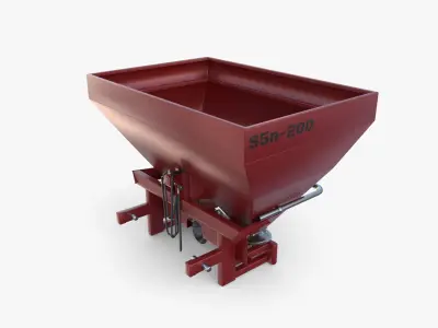Fertilizer chemical spreader V2 Low-poly 3D model