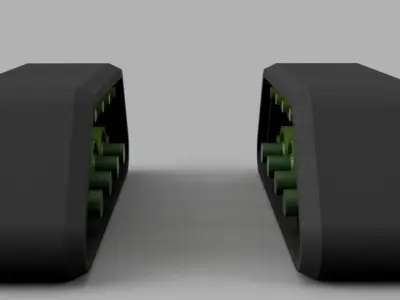 Track chain 02 rubber type Free 3D model