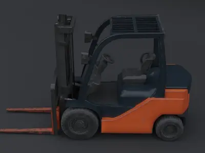Used Forklift Low-poly 3D model