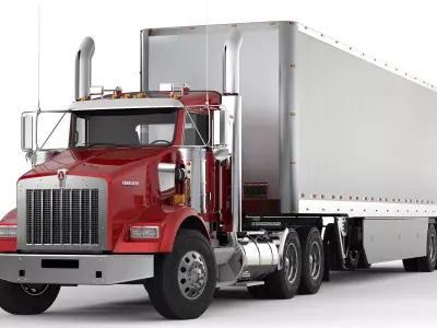 Kenworth T800 Daycab 2005 - present 3D model