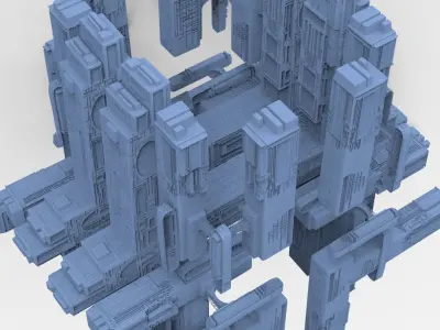 Ancient Maze city 6 3D model