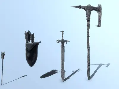 Epic Weapons Low-poly 3D model