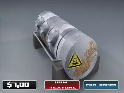 chemical tank - Industrial Tank Free low-poly 3D model