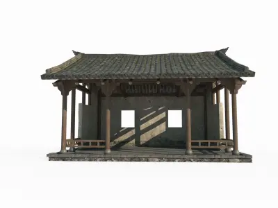 Asian Ancient Architecture Sundry Room 3D model