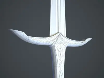 Gurthang the Dark Elf Sword Low-poly 3D model