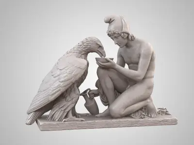 Ganymede with Eagle 3D model